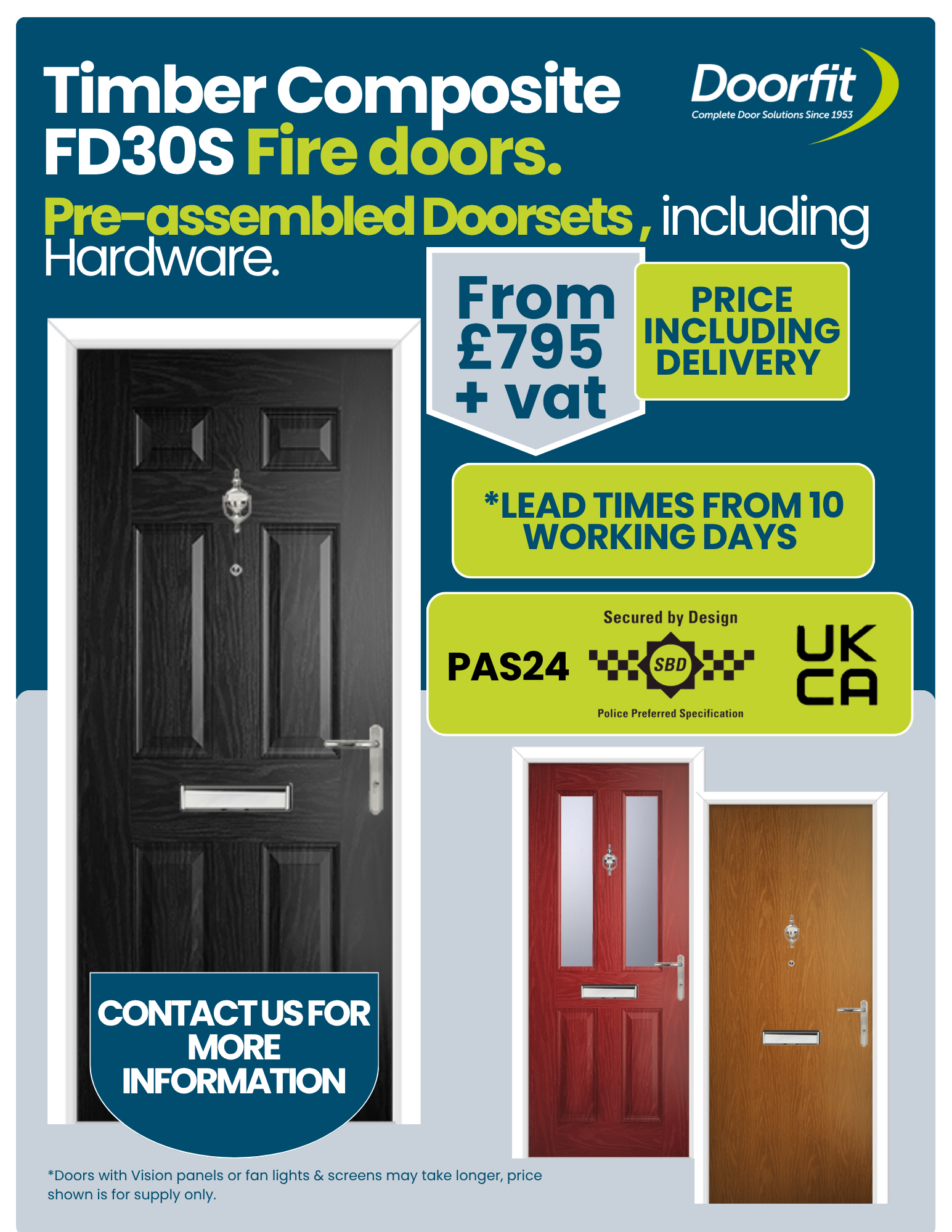 Timber composite doors